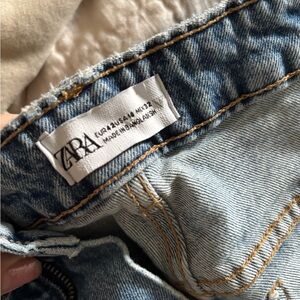 Zara ultra high rise straight jeans